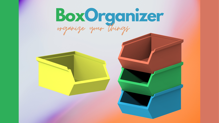 stackable organizer box by franceschellifederico tools organizers utility utilities organization objects office room studio 3d print model - Mito3D