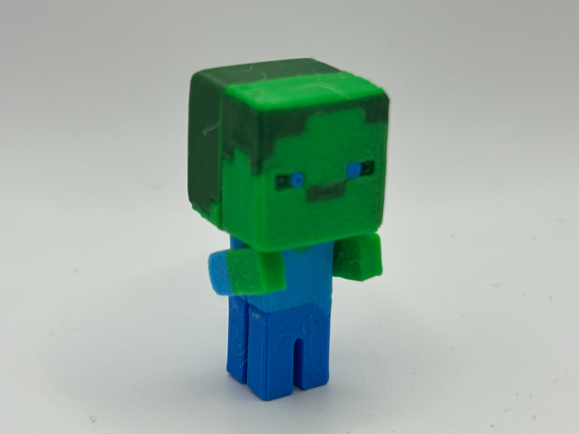 minecraft zombie mini figura colla clic sistema by samattività giocattoli giochi ragazzi giocattolo figure gioco carattere 3D print model - Mito3D