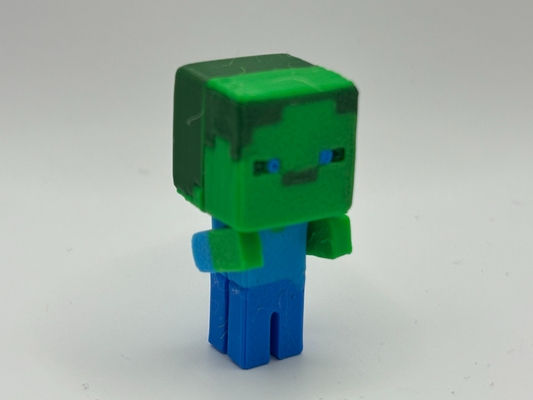 minecraft zombie mini zahl no kleben klicken system by samaktivität spielzeuge spiele kinder spielzeug zahlen spiel charakter 3d print model - Mito3D