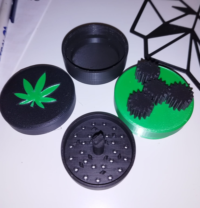 mechanical grinder flower by dino2211 tools gadgets mecanic herb kitchen contest cannabis 3d print model - Mito3D