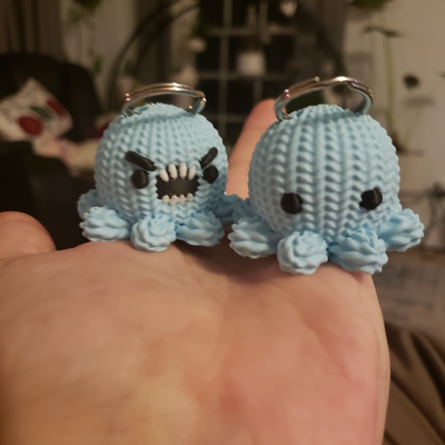 pulpo amigurumi bebé llavero by vresculturas miniaturas animales lindo tejer punto 3d print model - Mito3D