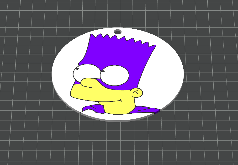 bartman barto llavero ams 4 colores by tole3d juguetes juegos caracteres bart simpsons 3D print model - Mito3D