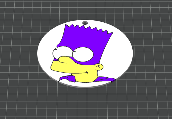 bartman barto llavero ams 4 colores by tole3d juguetes juegos caracteres bart simpsons 3d print model - Mito3D