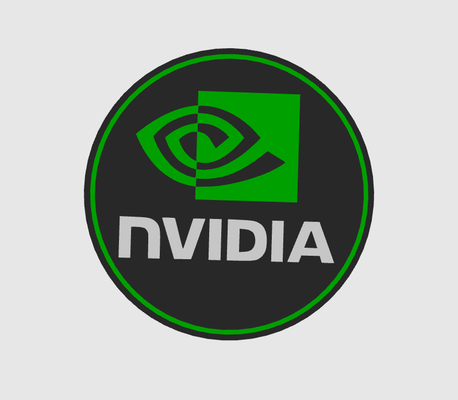 nvidiacoast by howell art signs & logos logo coaster nvidia rtx color computer branded tech officer decor office gadget 3d print model - Mito3D