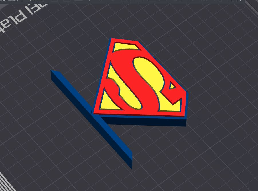 superuomo logo tavolo in piedi by 5kyrunn3r arte segni loghi dc i fumetti clark kent supermanlogo cartello ams pronto 3D print model - Mito3D