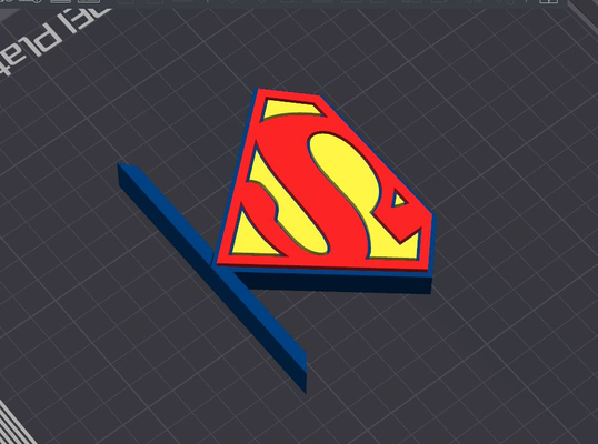 superuomo logo tavolo in piedi by 5kyrunn3r arte segni loghi dc i fumetti clark kent supermanlogo cartello ams pronto 3d print model - Mito3D