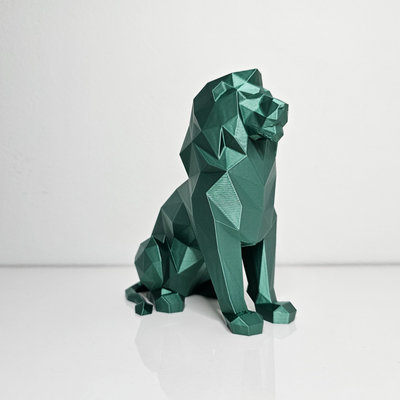 poly lion 3 tailles by prince parfait miniatures animaux animal lowpoly ours tigre nature personnage art bureau objet mignonne famille décor figure figurine accueil maison polygone bas sculpture ouvrages d'art jouet jouets décoration 3d print model - Mito3D