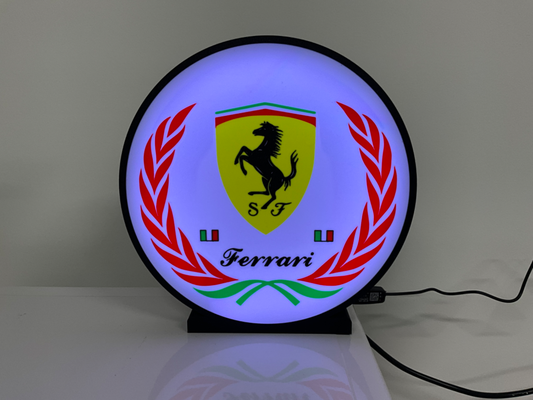 ferrari guidato luce scatola by vitormhs arte segni loghi 3d print model - Mito3D