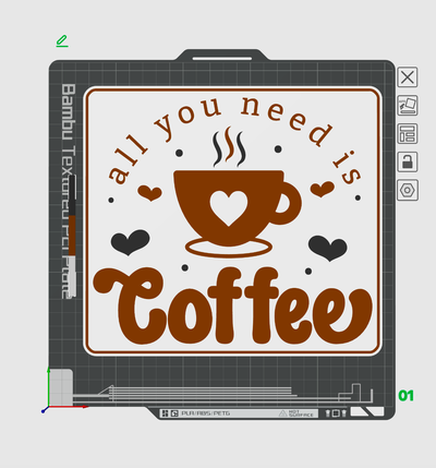 is café placa by thor3d arte sinais logotipos cozinha 3d print model - Mito3D