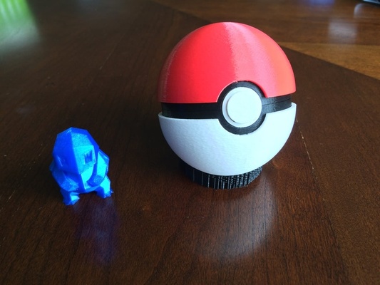 pokebola abre fecha by embreagem brinquedos jogos bola botão pokémon pokemons esfera 3d print model - Mito3D