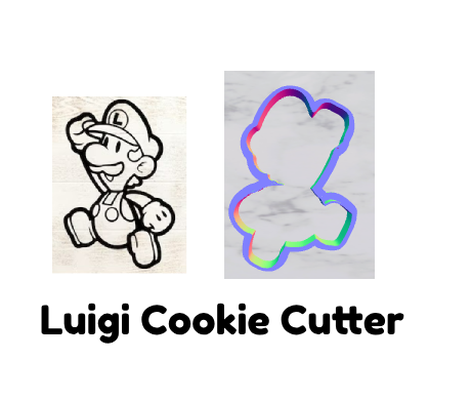 luigi plätzchen cutter by goldiesvinyl haushalt haus modelle mario bros super kart lehm 3d print model - Mito3D