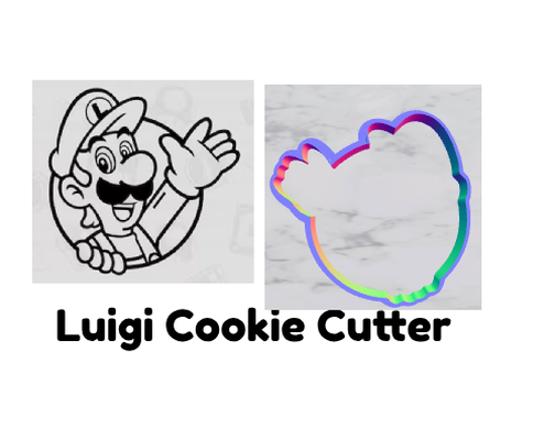 luigi plätzchen cutter v2 by goldiesvinyl haushalt haus modelle mario bros super kart lehm 3d print model - Mito3D