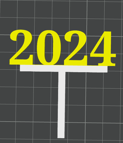 2024 caketopper by 3d drucken nl haushalt dekor neujahr 3d print model - Mito3D