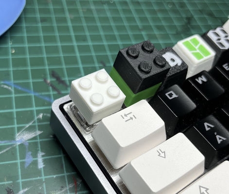 brinquedo quadra tecla mecânico teclado by joshua3d passatempo faça keycaps cereja cherry mx lego 3d print model - Mito3D