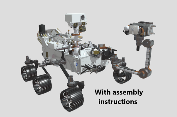 ausdauer m2020 mars rover by xchgre bildung physik astronomie raumfahrzeug nasa versammlung anleitung see krater 3d print model - Mito3D