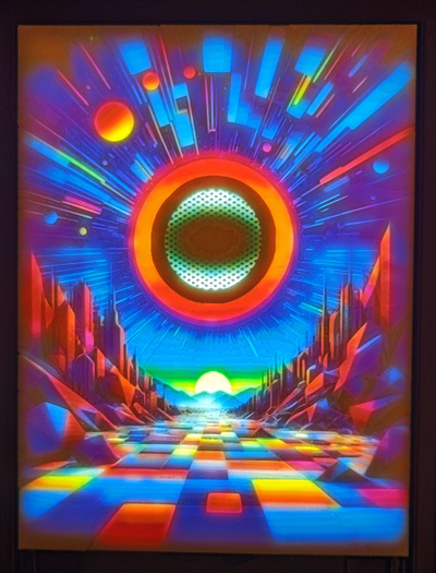 lithophane art portal bl frame by statusd112 2d surreal surrealism artwork landscape modern color picture litho lithography light lightart cmyk cmyklithophane lithobox 3d print model - Mito3D