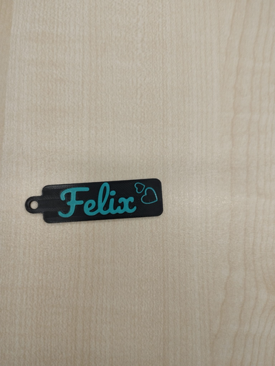 schl sselanh nger mit namen felix keychain by apropo fashion models letter letters accessories 3d print model - Mito3D