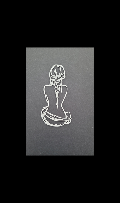 elegante mujer pared arte by puntilla casa decoración trenzado cabello minimalismo minimalista hogar 3d print model - Mito3D