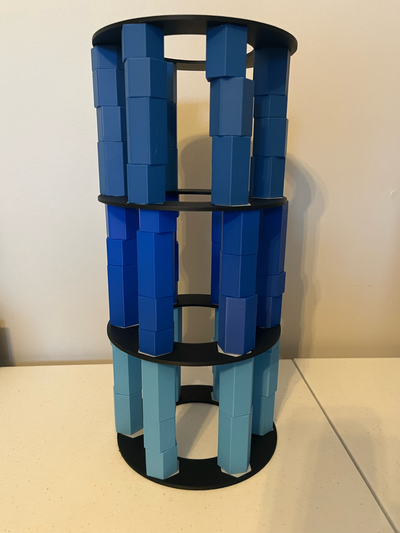 3 camada torre enigma sobrevivente by jeffrey wilkins brinquedos jogos quebra cabeças 3d print model - Mito3D