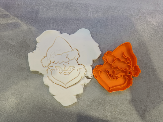 grinch biscotto taglierina by d passatempo fai cookiecutter famiglia natale 3d print model - Mito3D