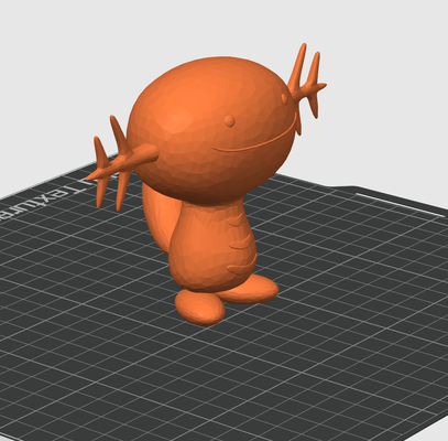 model of wooper pokemon by davethemakerguy sanat heykeller 3d print model - Mito3D