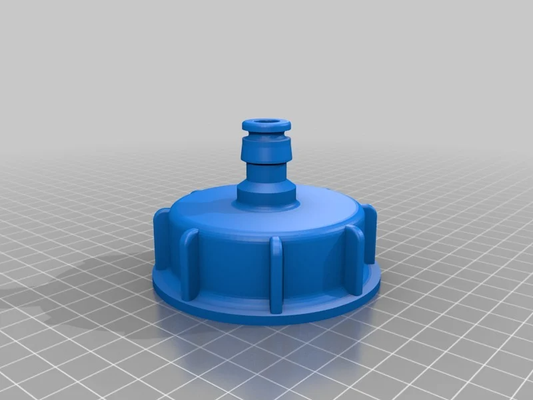 ibc cap fine thread gardena connection by rick 3d printing hobby & diy 3d print model - Mito3D