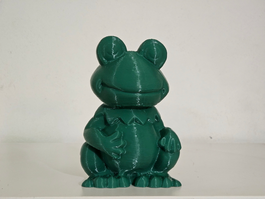 seated frog sculpture by dubmehard art sculptures animal animals froggie frogger 3d print model - Mito3D