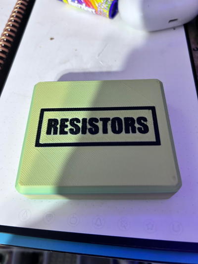 arduino resistor storage magnets by hartwellwv tools organizers box resistorbox 3d print model - Mito3D