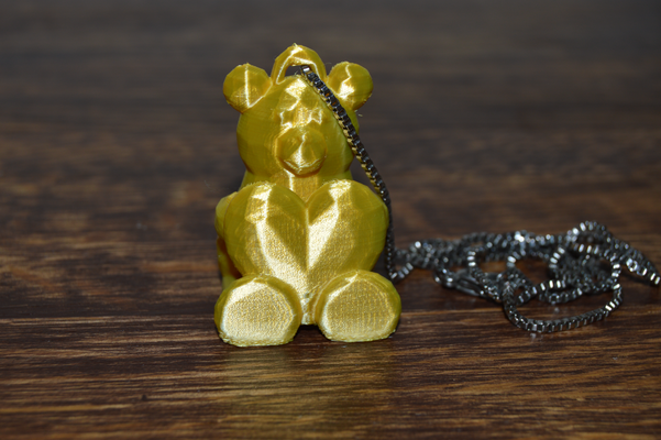 poly bear by wazza10 fashion jewelry lowpoly cute necklace keychain 3d print model - Mito3D