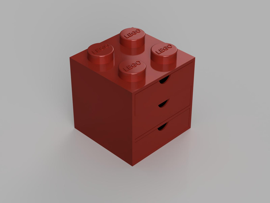 lego cofre of cajones ladrillo 2x2 by gimmy3d casa decoración caja lego 3d print model - Mito3D