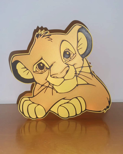 simba lampada guidato by guzzoenrico arte modelli luce bambu 3d print model - Mito3D