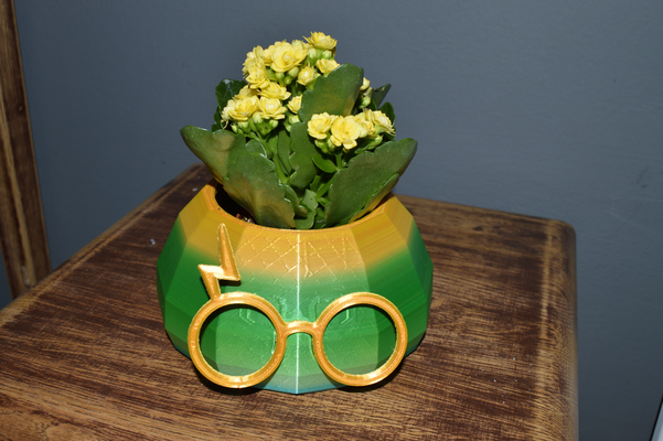 harry potter poly planter by wazza10 household decor vase lowpoly 3d print model - Mito3D