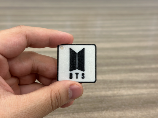 bangtan jungs bts logo schlüssel kette by caesar0779 kunst münze abzeichen idol koreanisch kpop symbol 3d print model - Mito3D