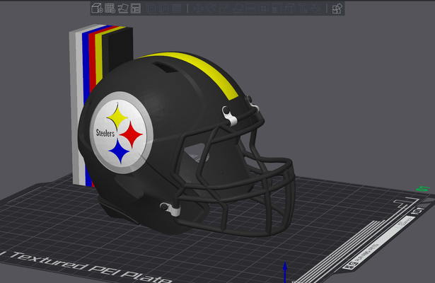 steelers futbol kask yeniden karıştırılmış by duman kafesi hobi kendin yap spor açık havada nfl yıldızlar 3d print model - Mito3D