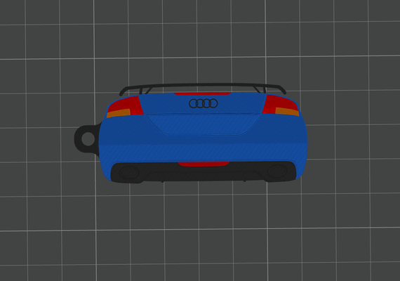 audi tt rs by andy lunar arte 2d audir llave llavero 3d print model - Mito3D