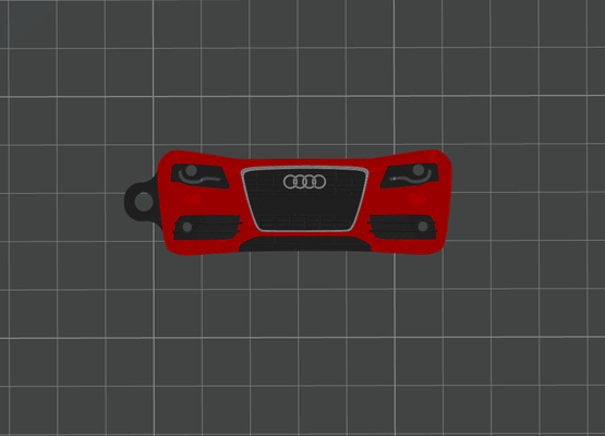 audi s4 2010 by andy mozol art 2d key keychain audis4 3d print model - Mito3D