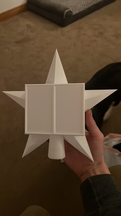 christmas tree topper star photo frame by billmurraythedawg household festivities 3d print model - Mito3D