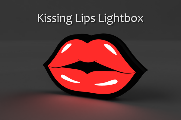 besos labios caja ligera by juguetes arte modelos ligero arte luz beso amor usb tira led lámpara 3d print model - Mito3D