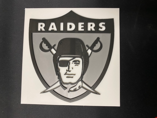 pillards logo plaque v2 by el jefé art panneaux logos signe nation raiders football 3d print model - Mito3D