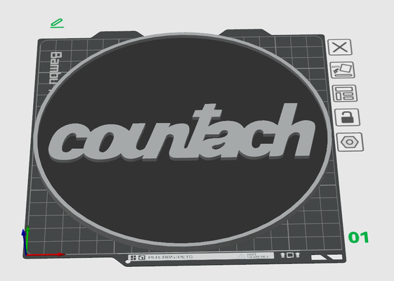 countach logo plakette by el jefe kunst zeichen logos autos lamborghini 3d print model - Mito3D