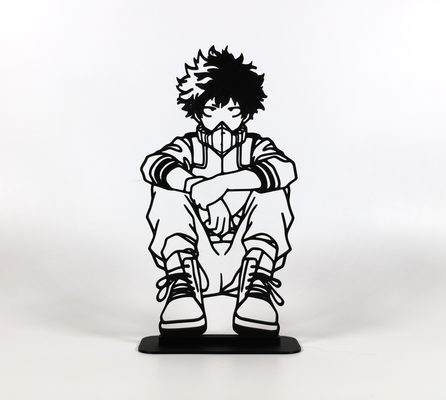 mínimo arte deku boku herói academia by phaseworksca esculturas izuku midoriya anime my manga exibição decoração presente nerd decorativo resumo 3d print model - Mito3D