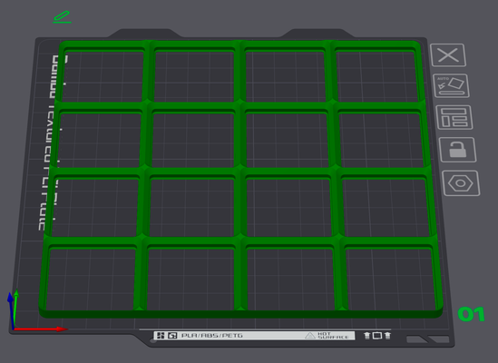 gridfinity grundplatte 4x4 neu gemischt by yichen1976 werkzeuge veranstalter 3d print model - Mito3D