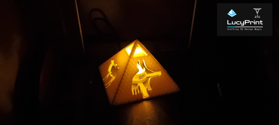 piramide porta tealight by lucyprint domestico arredamento candela candele profumo 3d print model - Mito3D