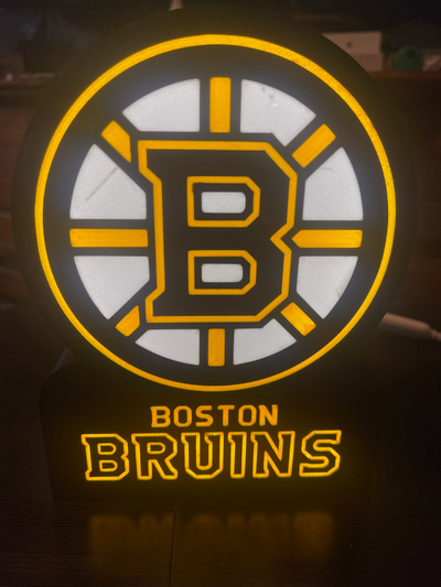 boston bruins licht box by amp igitt kunst zeichen logos 3d print model - Mito3D