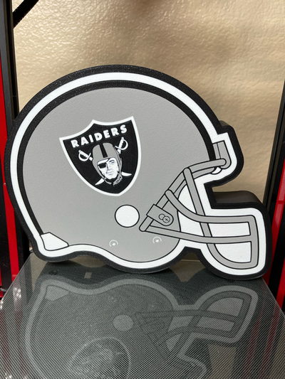 raiders helmet by a3dprint art signs & logos light box 3d print model - Mito3D