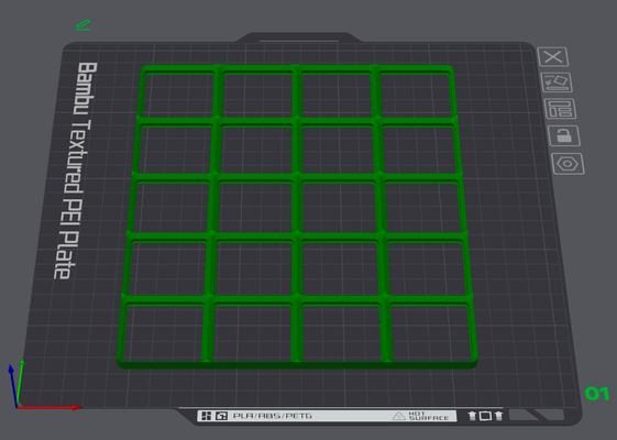 ızgara sonluluğu taban plakaları 4x5 yeniden karıştırılmış by yichen1976 araçlar organizatörler 3d print model - Mito3D