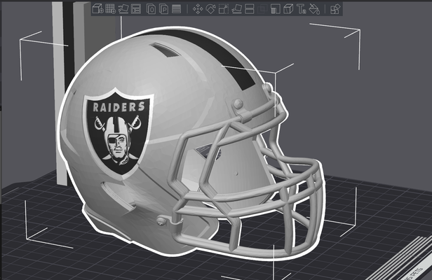 akıncılar futbol kask yeniden karıştırılmış by duman kafesi hobi kendin yap spor açık havada nfl 3d print model - Mito3D