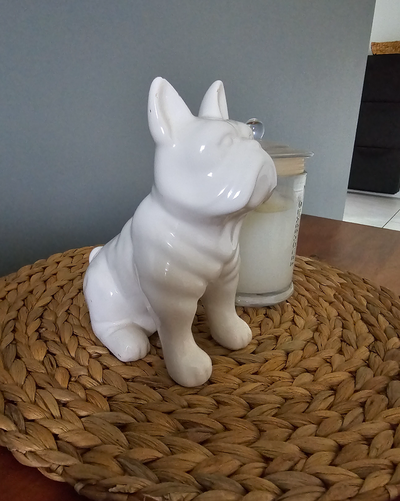 francese bulldog statua by feeksi32 arte sculture frenchie cane cucciolo pipistrello maiale 3d print model - Mito3D