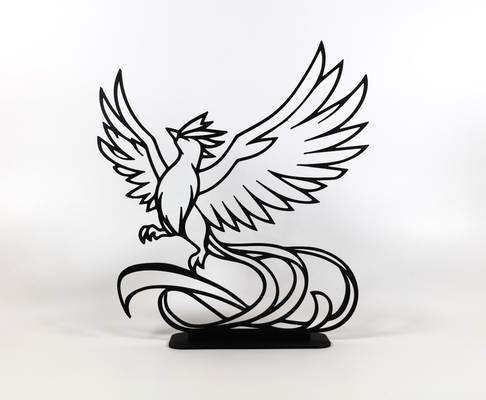 flowing art articuno by phaseworksca sculptures pokemon legendary birds gameboy nintendo nostaliga bird decor decorative display gift nerdy geek pikachu abstract contemporary phoenix 3d print model - Mito3D