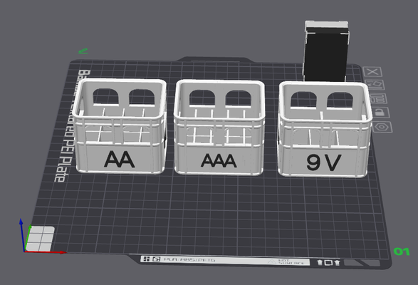 batterie bierkasten aa aaa 9v by rp-design tools gadgets 3d print model - Mito3D